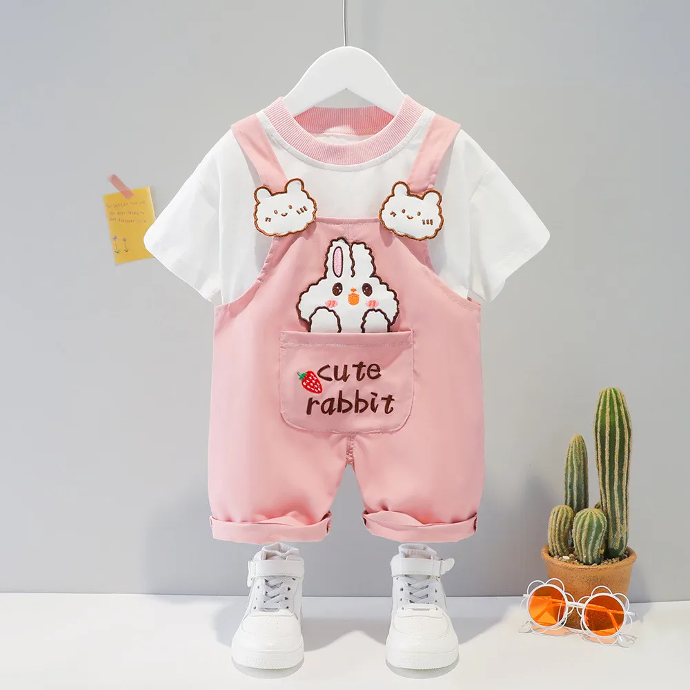 2 Pcs Baby Clothes Set For Newborn Boy Jumpsuit Cartoon Baby Romper Summer Lion Overalls For Toddler Clothing Male 6 Colors