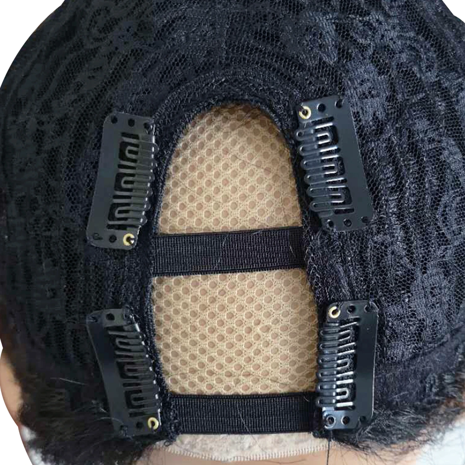 Lydia Afro Kinky Straight U-Teil, gemischte Farben, braune Käfer-Rothaar-Perücke, hitzebeständige synthetische 20-Zoll-Tagesperücken für Frauen, flauschig – Detail 10