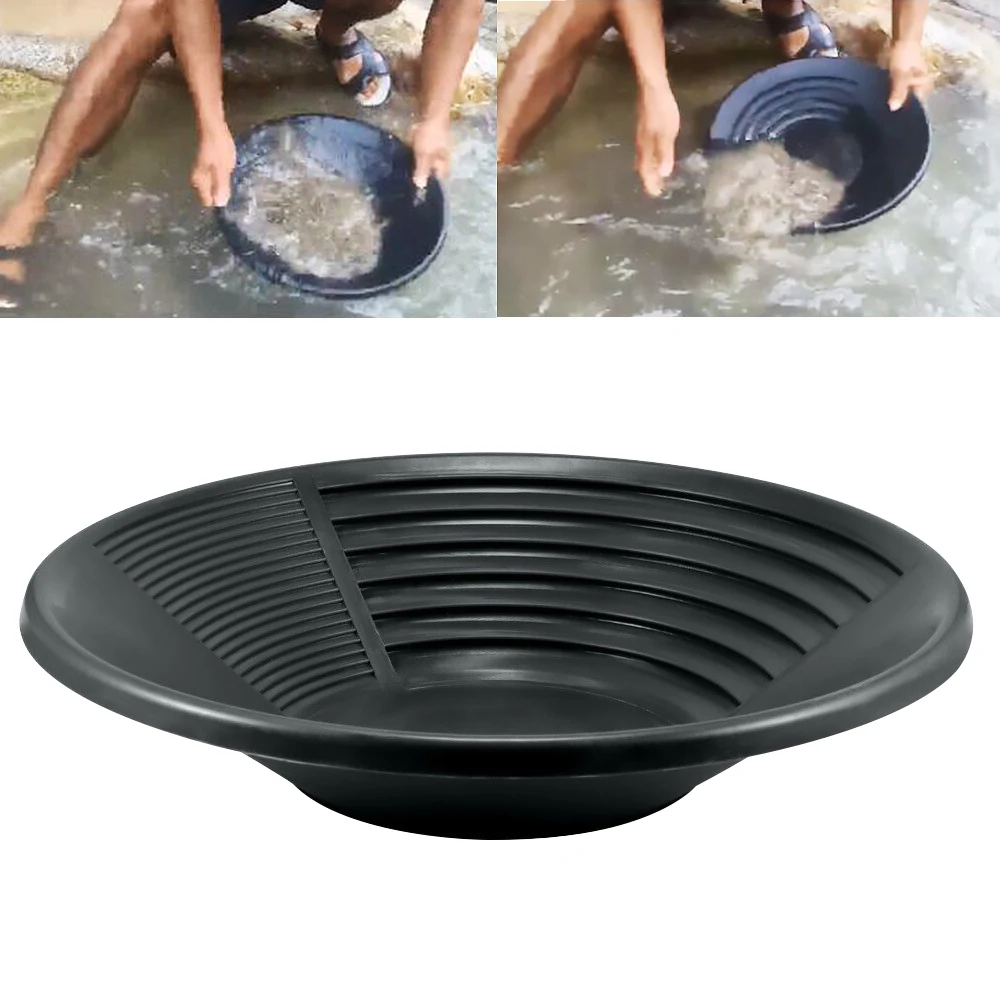 Plastic Gold Pan Basin Nugget Mining Pan Dredging Prospecting River Tool Wash Gold Panning Equipment Riffle Dredging 2