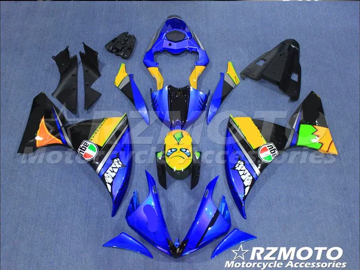 

New ABS motorcycle Fairing For YAMAHA YZF-R1 2009- 2010- 2011-2012 Injection Bodywor sensational black ACE No.2401