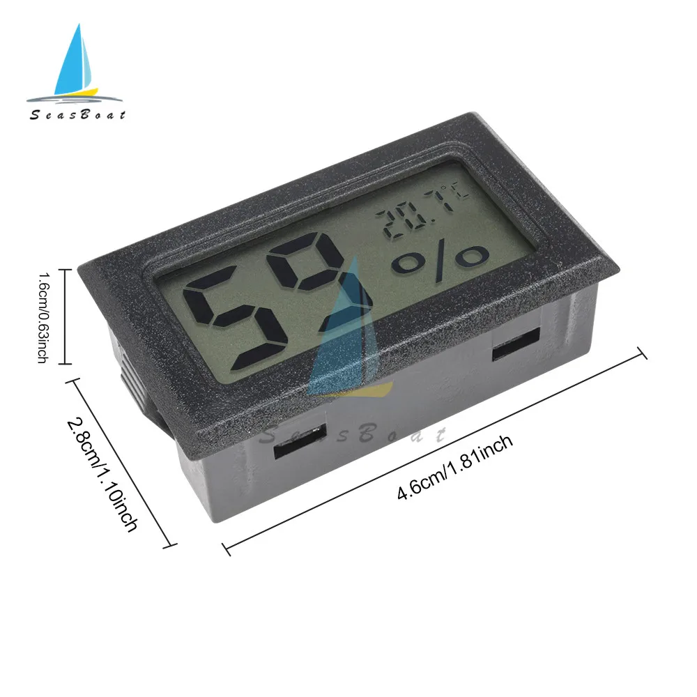 Mini Digital LCD Thermometer Hygrometer Temperature Humidity Sensor Indoor Room Humidity Meter Gauge Black/White