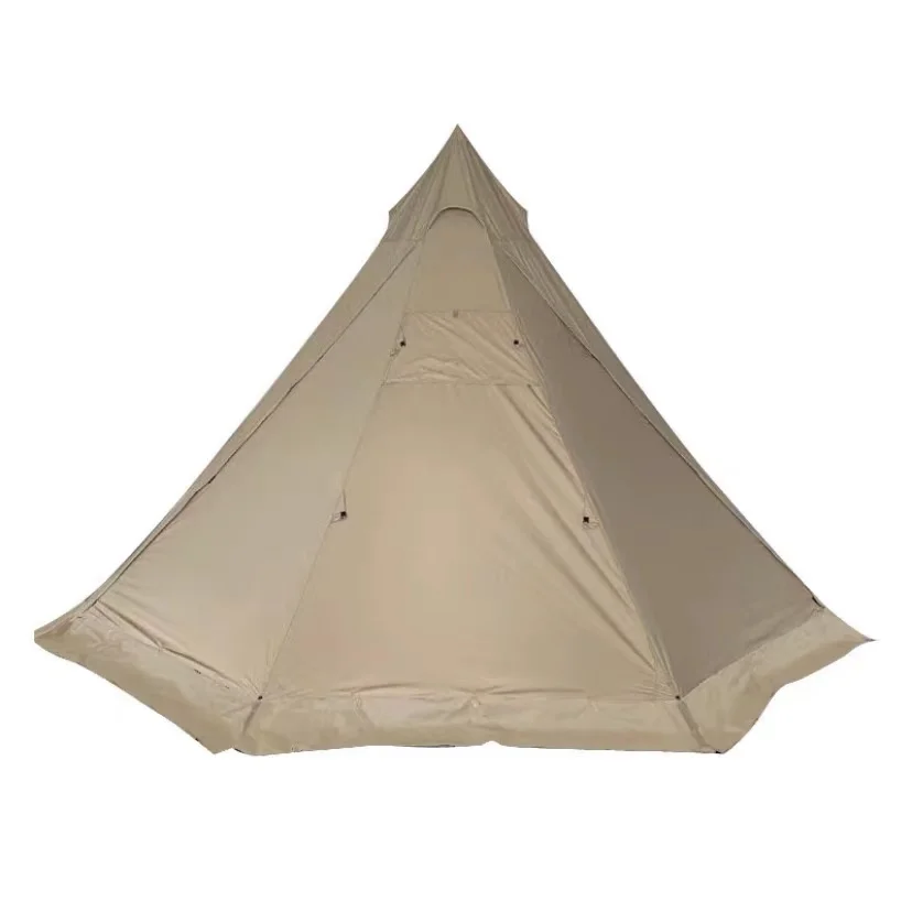 

Vidalido 3-4 Person Teepee Burning Tent Outdoor Camping Pyramid Indian Cotton Tent Durable Car Family Party Awning Beach Tent