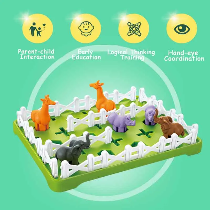 Kids 3D Jigsaw Puzzle Toy Logic Game Farm Animal Brain Training Multiplayer Interactive Board Game Educational Toys For Children