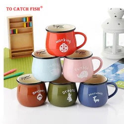 new Candy Color Ceramic Mug 150ml  250ml 350ml,Coffee Milk Breakfast Cup Cute Porcelain Tea Mugs Ceramic cup Novelty Gifts