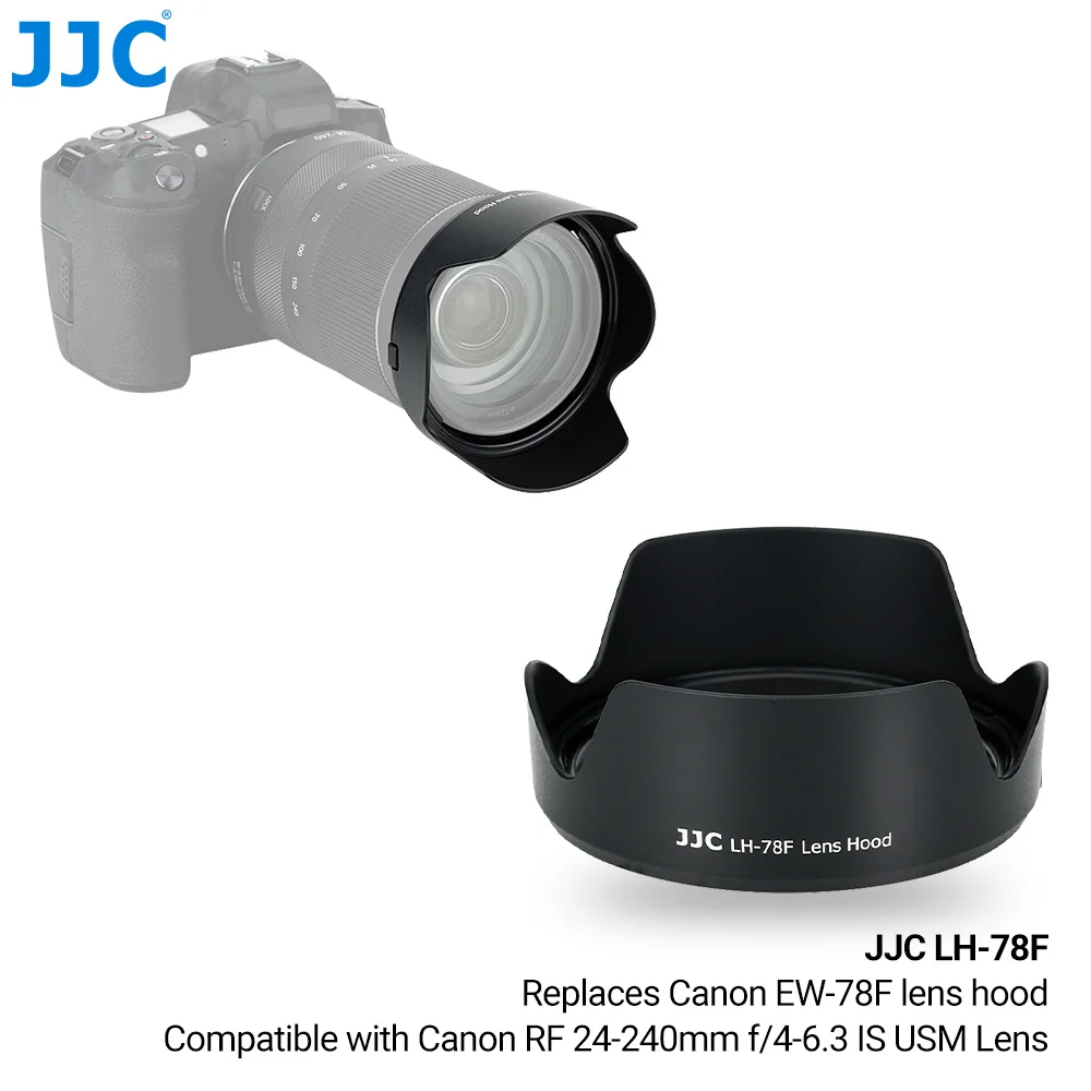 Jjc Omkeerbare Rf Mount Zonnekap Voor Canon Rf Lens Voor Canon Eos R Rp R3 R5 R6 R7 R10 camera Accessoires EW-65C ES-65B ET-74B - afbeelding 1