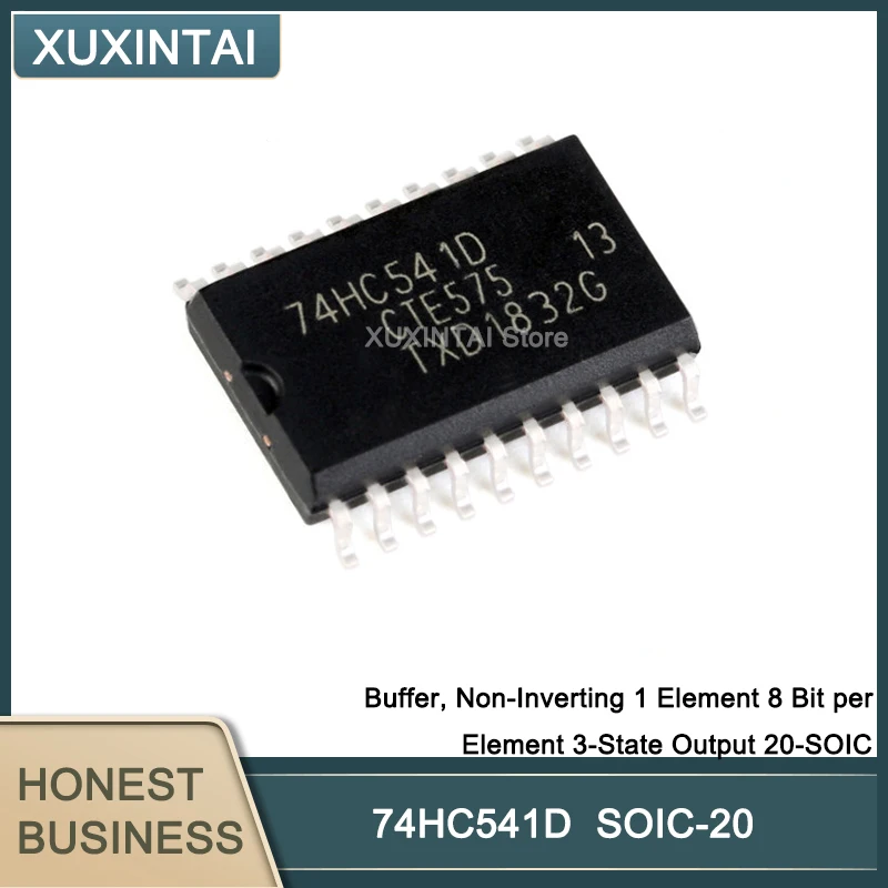 50Pcs/Lot  New Original  74HC541D 74HC Buffer, Non-Inverting 1 Element 8 Bit per Element 3-State Output 20-SOIC