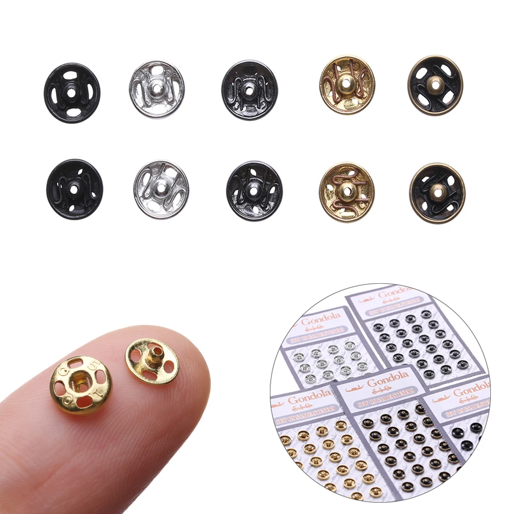 10/24Pcs 5mm Mini Button DIY Doll Clothes Metal Invisible Snap Buckle Doll Clothing Sewing Home Accessories Gifts