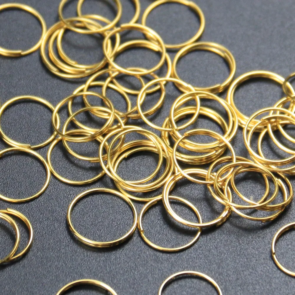 

100Pcs 12MM Gold Plated Steel Ring Loop Lamp Parts Chandelier Crystal Connector Pendant Bead Curtain Accessories