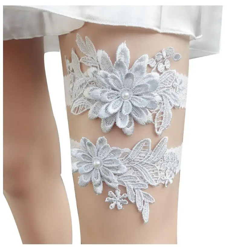 

Women Thigh Ring Sexy Rhinestone Cosplay Fashion Leg Garter Wedding Elastic Floral Bridal Comfortable Embroidery Exquisite Party