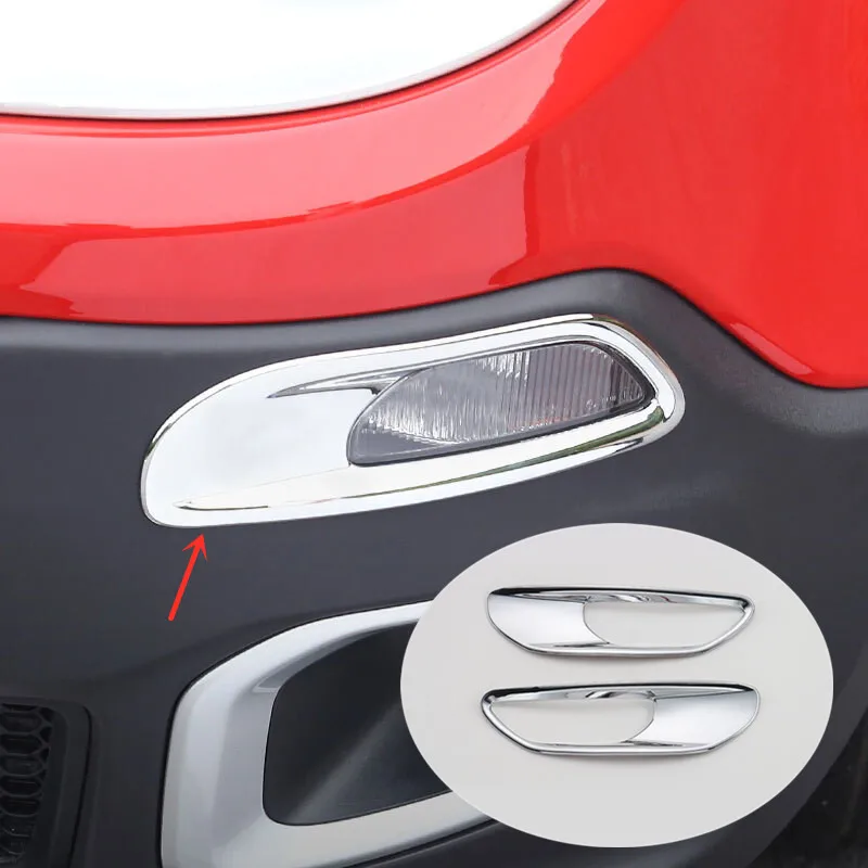 

2015 2016 2017 For Jeep Renegade Car ABS Chrome Daytime Running Lights Trim Lamp Cover Exterior Decoration Accessories Stickers