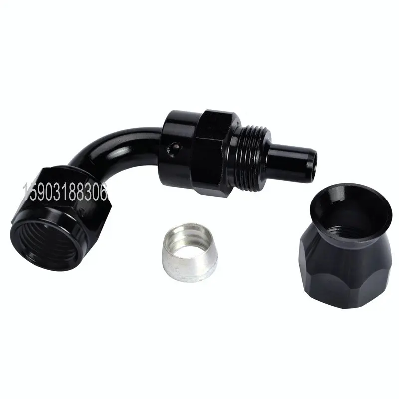 

Anodized 6061-T6 Aluminum 90 Degree 8AN AN8 Female Hose End PTFE Lined Fuel Line Fittings for Automotive
