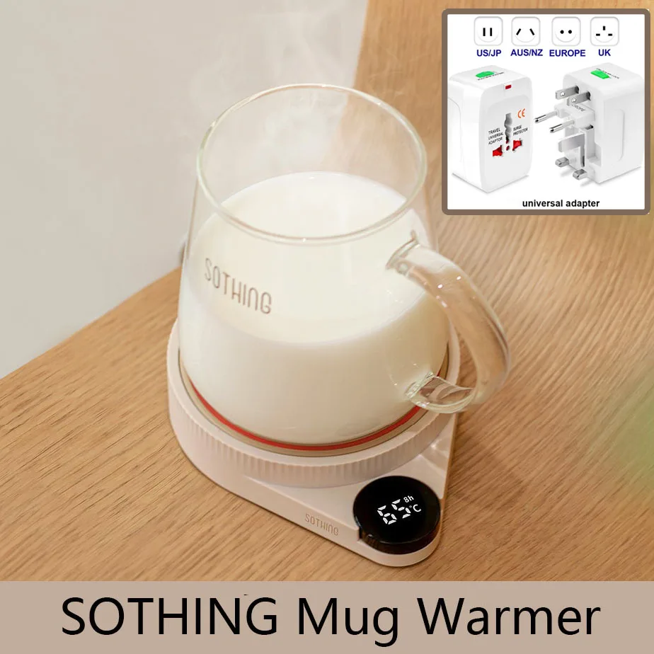 Auto On/Off Mug Warmer, 55 ℃ Gravity Induction, Smart Coffee Warmer for Office Desk Use, Candle Wax Cup Warmer, Heating Plate