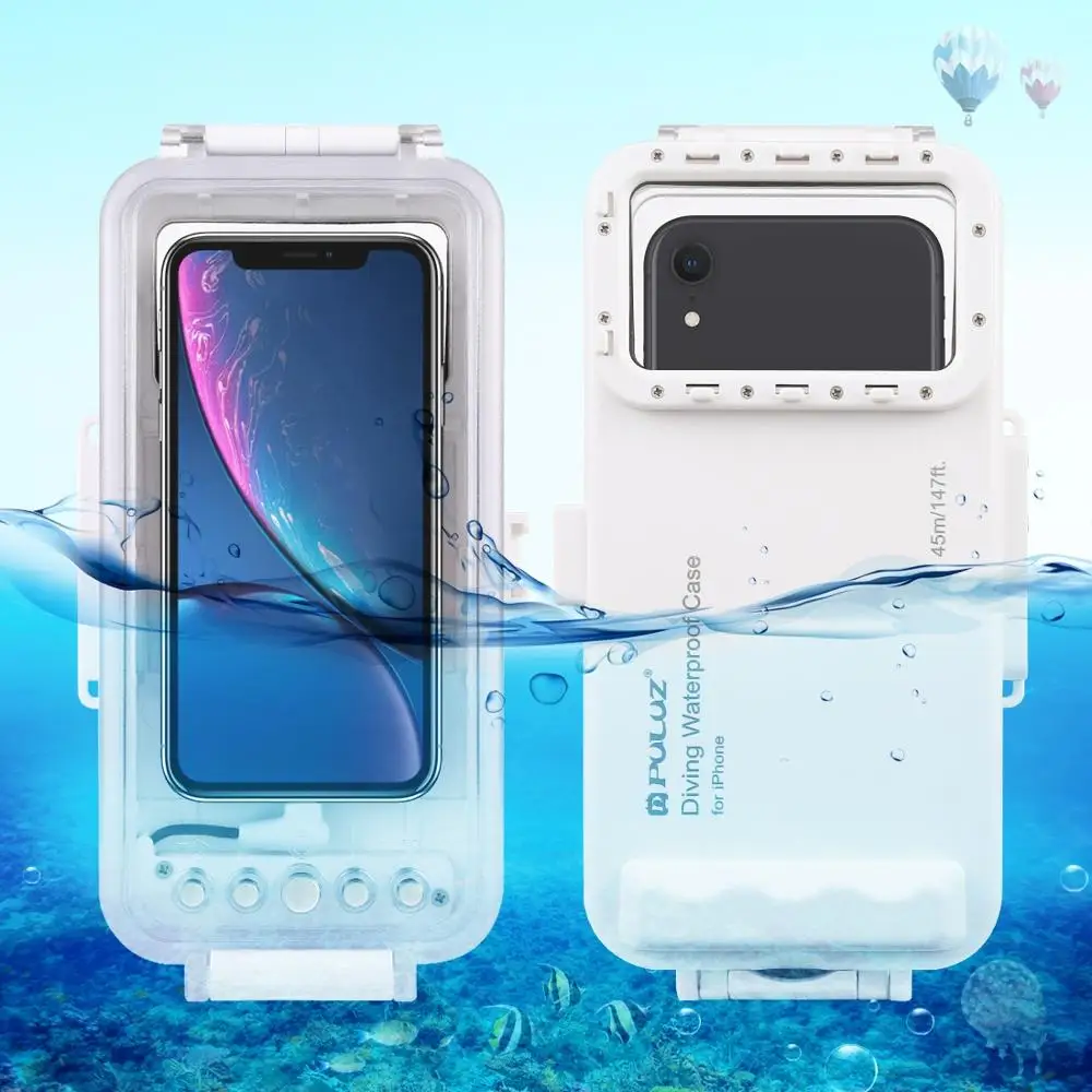 

PULUZ for iPhone 13 Diving Case 45m Waterproof Housing Photo Video Taking Underwater Snorkeling Cover iOS 13.0 or Above Version