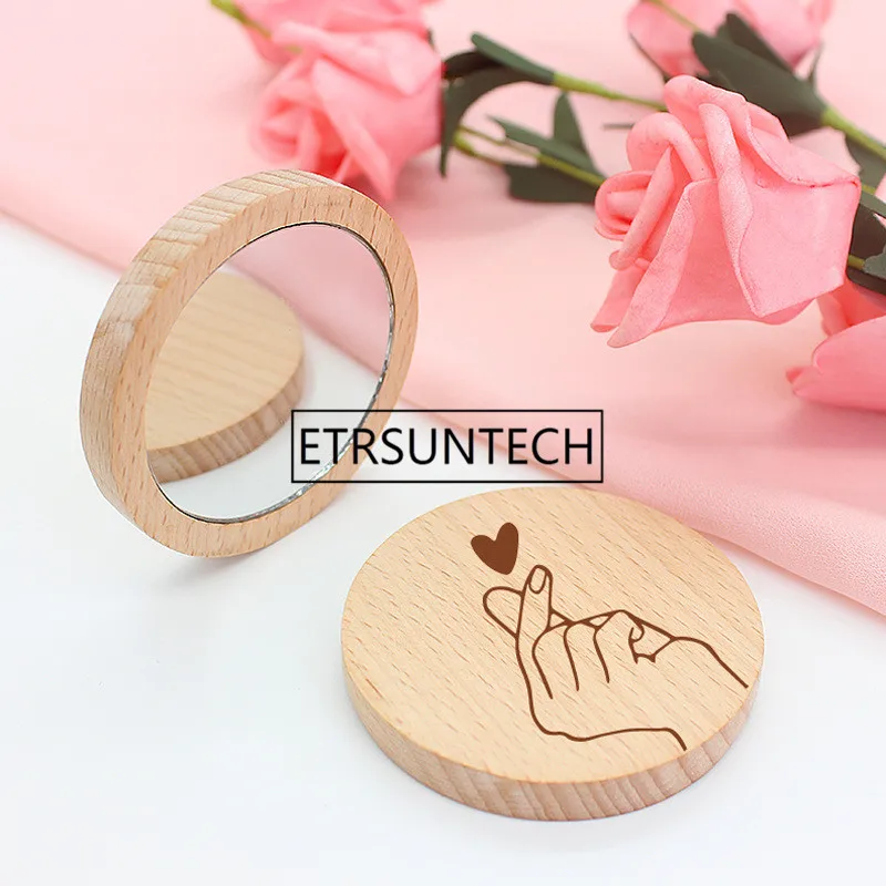 

300pcs/lot Personalized name date Wooden Mirror Custom Wedding Favors And Gifts Wedding Gifts For Guests Wedding Souvenirs