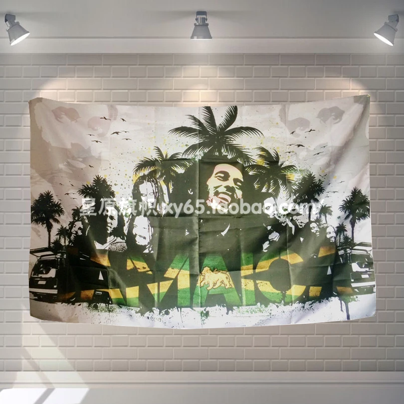 

Large Rock Hip Hop Reggae Banners & Flags Tapestry Wall Art Metal Music Cloth Poster Bedroom Dormitory Decor Hanging Painting