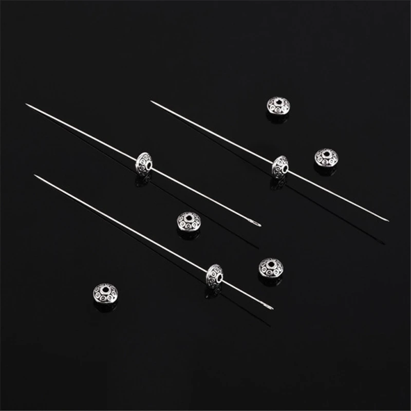 MIUSIE 335/230/150mm Stainless Steel Long Beading Needles Silver Sewing Needles For Beads Embroidery Tool DIY Needlework