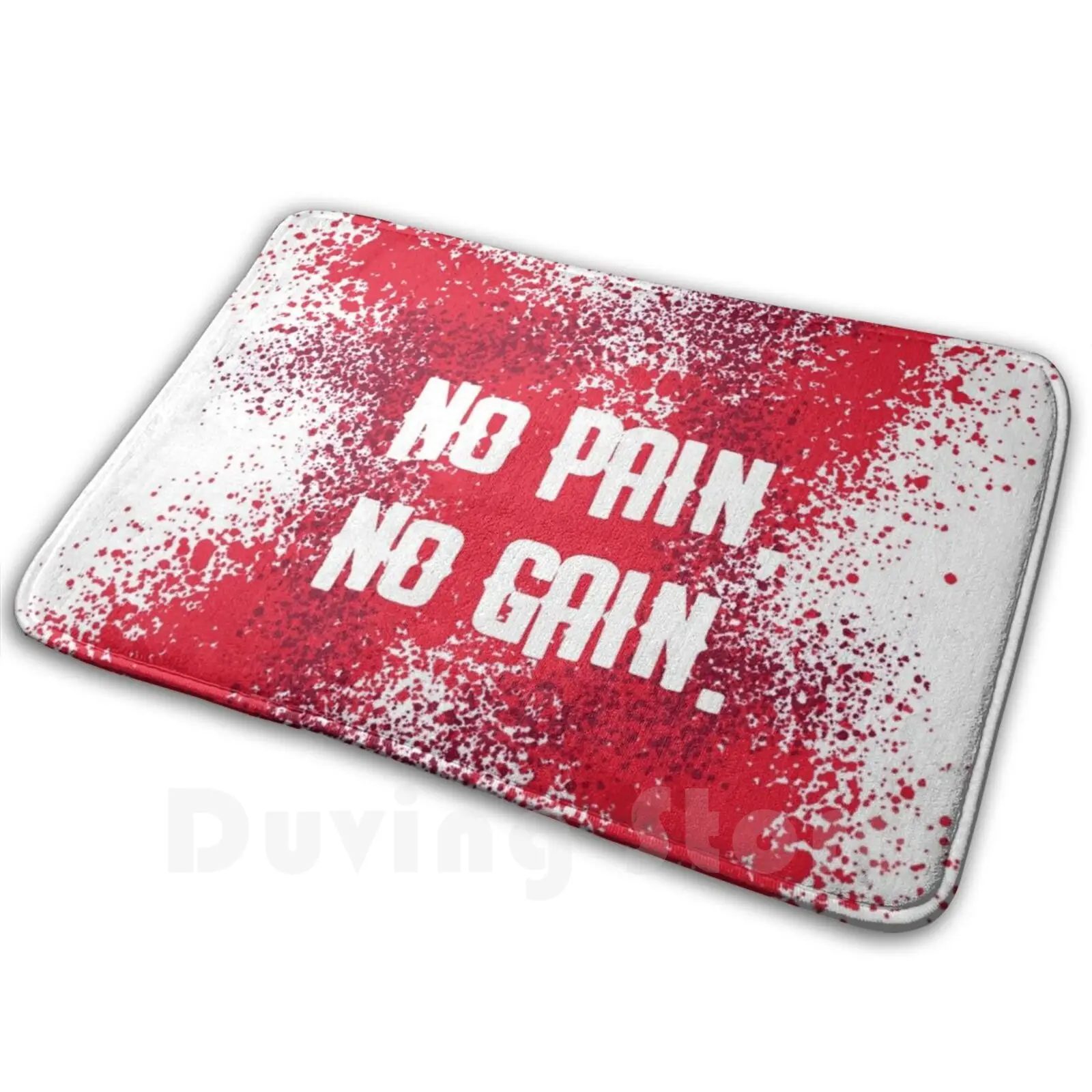 No Pain No Gain Carpet Mat Rug Cushion Soft Non-Slip No Pain No Gain Gym Fitness Muscle Bodybuilding Bodybuilder