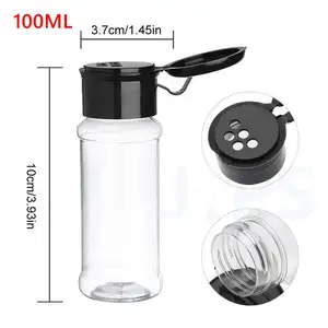 Plastic Spice Jars set, salt and shaker pepper, seasoning bottles, kitchen organizer, spice rack, jar set, 10 pcs, 20 pcs 10 Main sales pot for seasoning - №7
