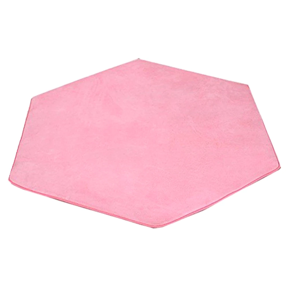 Soft Floor Carpet Hexagon Crawling Play Mat for Kids Baby Todldlers to Play On the Floor, 55 x 47 inch, Pink