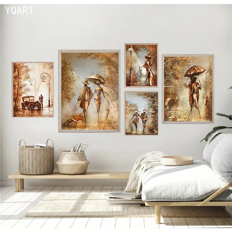 Wonderful Love Romantic Couple Canvas Paintings on Wall Art Posters and Print Pictures Modern Home Living Room Wall Decoration