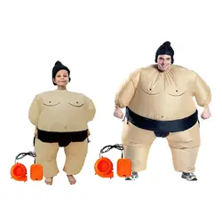 Sumo Wrestler Costume Inflatable Suit Blow Up Outfit Cosplay Party Dress for Kid and Adult