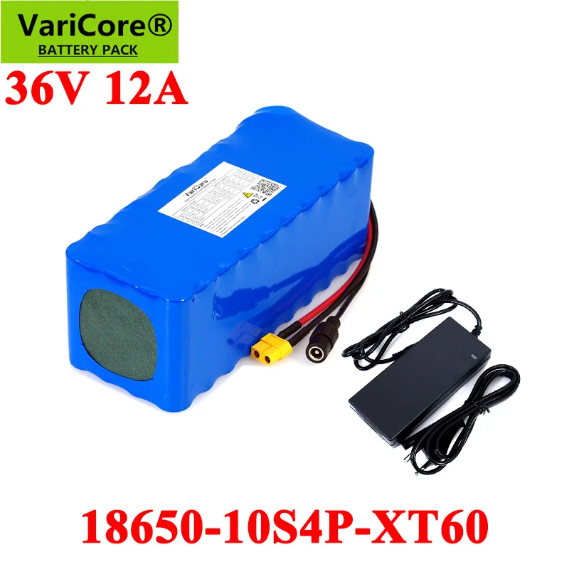 

VariCore 36V 12AH 10ah 8ah 6Ah batteries 18650 Lithium Battery Pack Built in 20A BMS with 42V 2A Charger