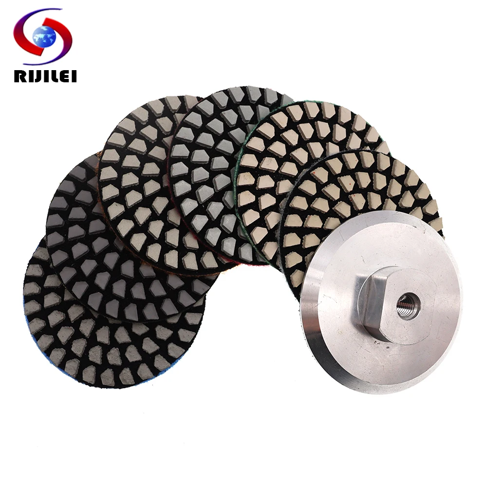 

7PCS TOP Diamond 3 Inch Dry Polishing Pad Super Flexible Sanding Discs New Design Marble Granite Stone Tile 80mm Grinding Wheels