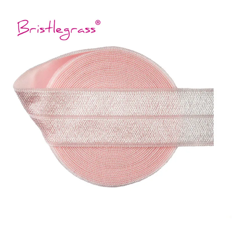 BRISTLEGRASS Großhandel 50 Yard 1 Zoll 25mm Glänzendes FOE Faltbares Elastisches Spandex-Satinband für Stirnbänder, Haarbänder, Kleider und DIY-Näharbeiten – Detail 14