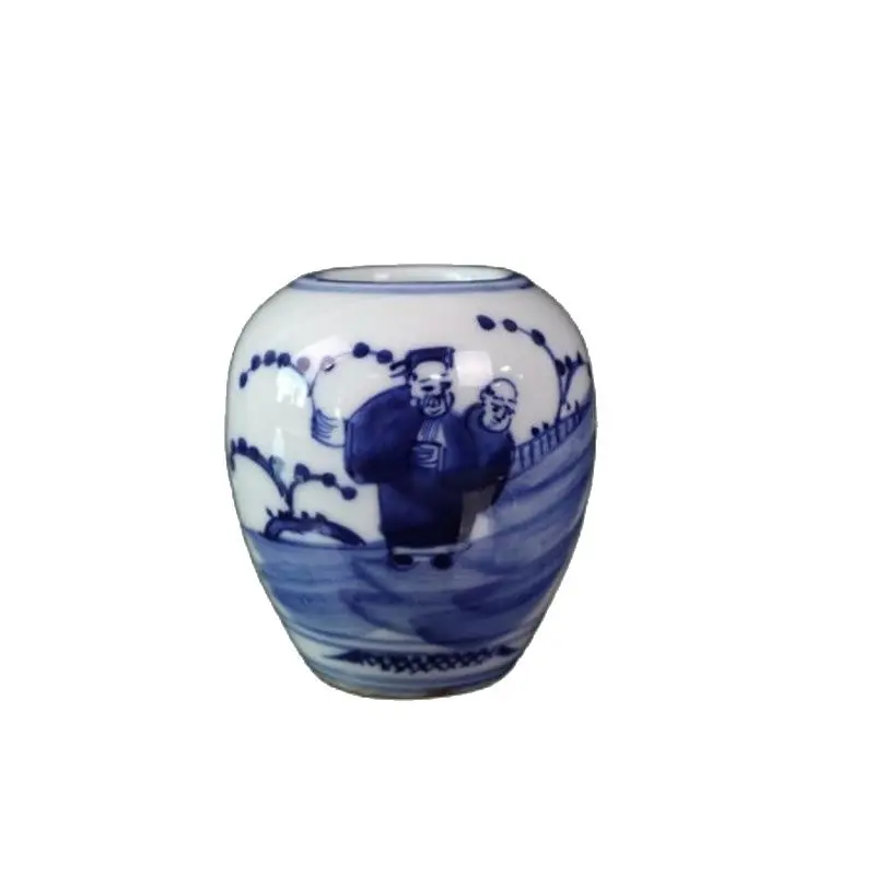 

China Old Porcelain Blue And White Figure Pattern Pot