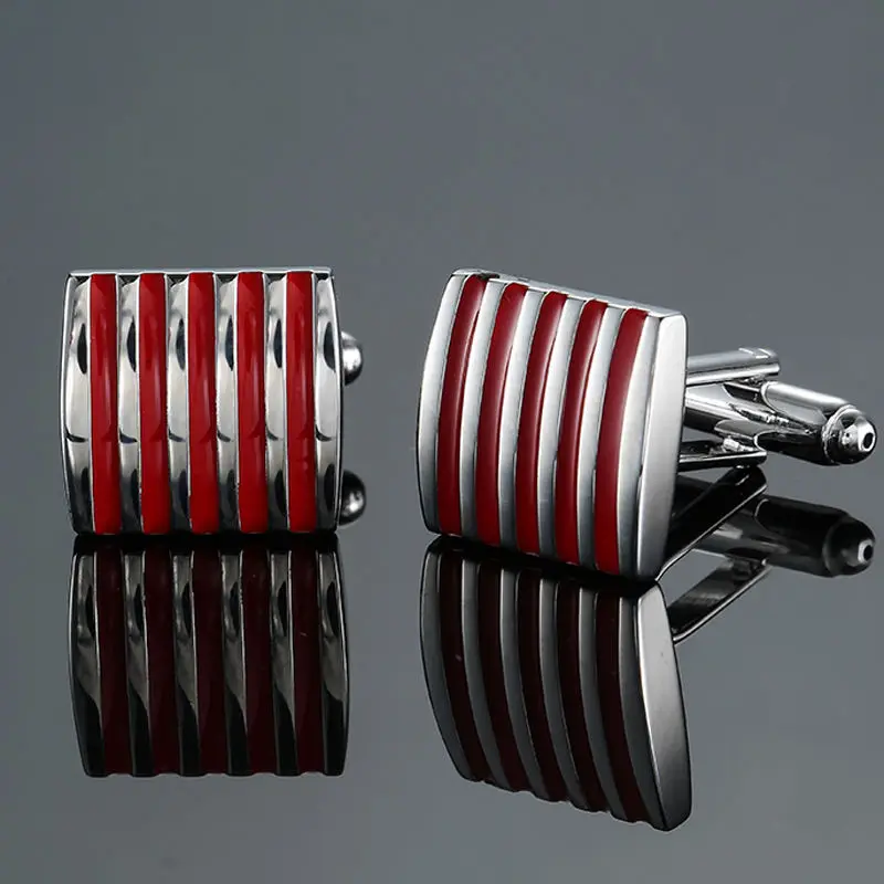 New fashion men\'s French shirt Cufflinks high quality enamel craft stripe Cufflinks wholesale / retail