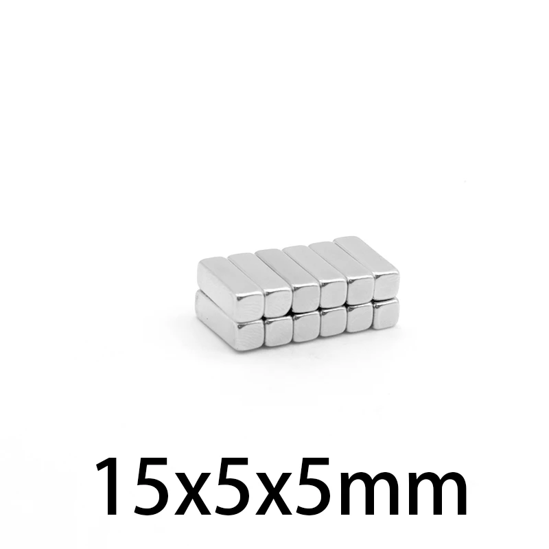 15x5x5mm N35 Super Cuboid Block Magnets 15 mmx5 mmx5 mm Neodymium Magnet Permanent NdFeB Strong Magnetic 15*5*5 mm