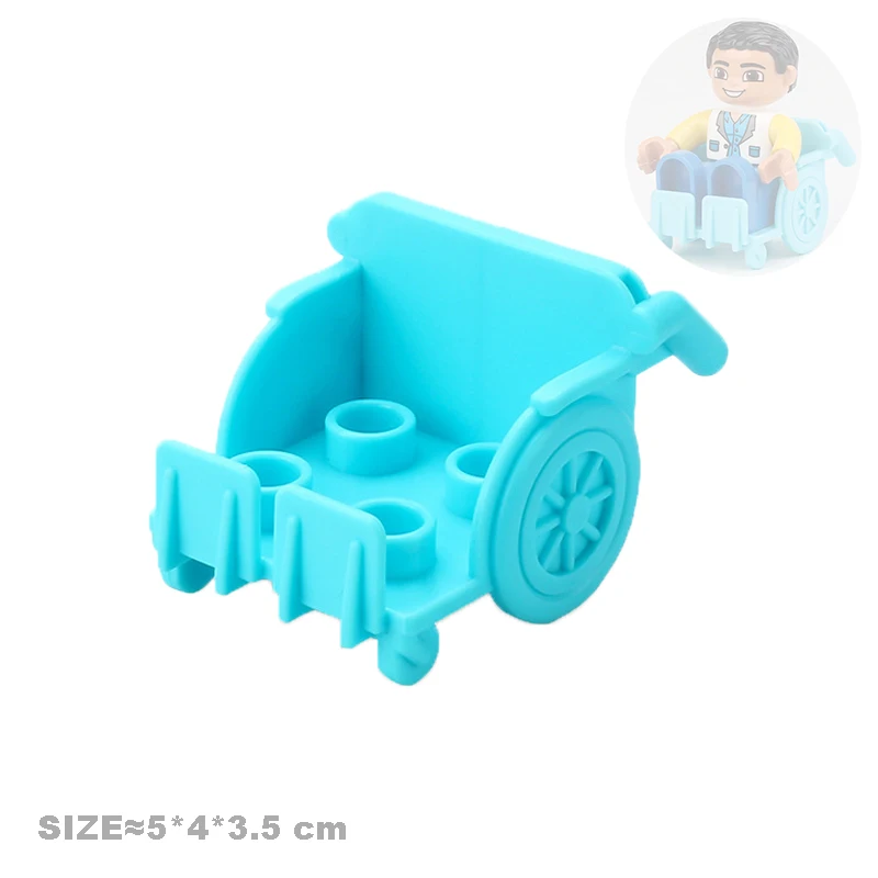 Big Building Blocks Accessories Rocking Horse Guitar Lithotripsy Cake Baby Cart Balloon Play House Educational Toys For Children