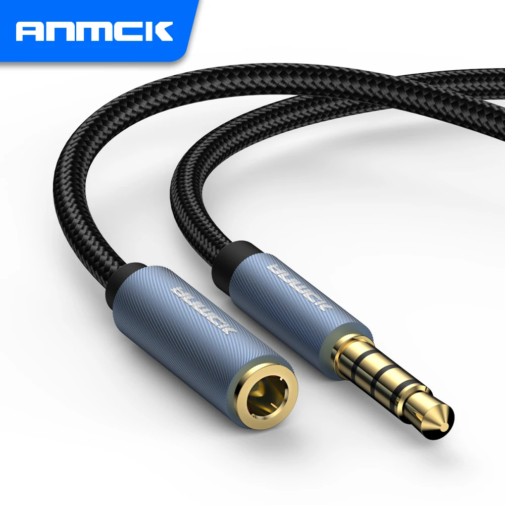 Anmck Headphones Extension Cable Jack 3.5mm Audio Aux Cable 3.5 mm Female Splitter Speaker Extender Cord For Earphone Adaptor