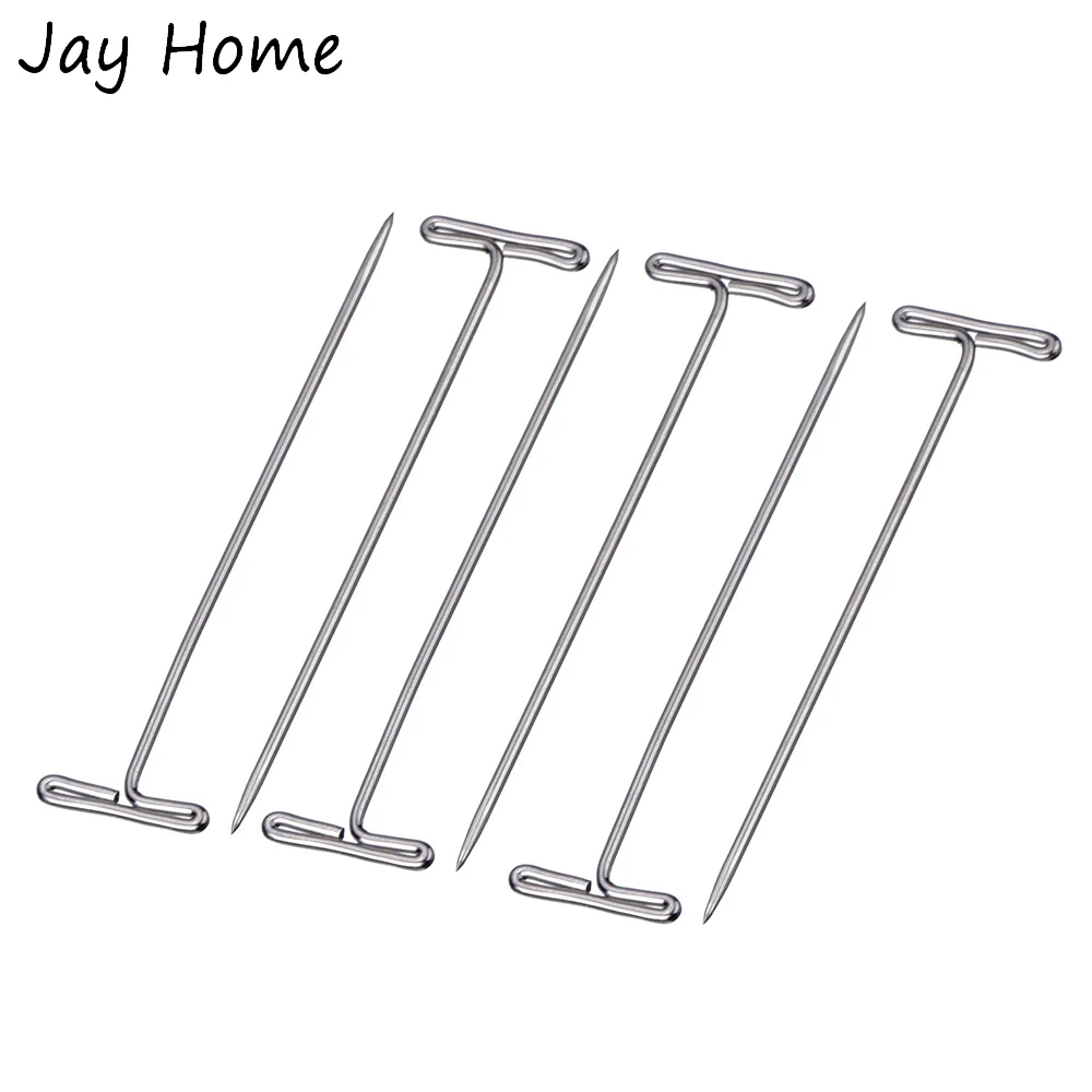 100Pcs 38mm Stainless Steel T Sewing Pins Dressmaker Straight Pins Fine Satin Head Quilting Pins for Jewelry Making Sewing Tools