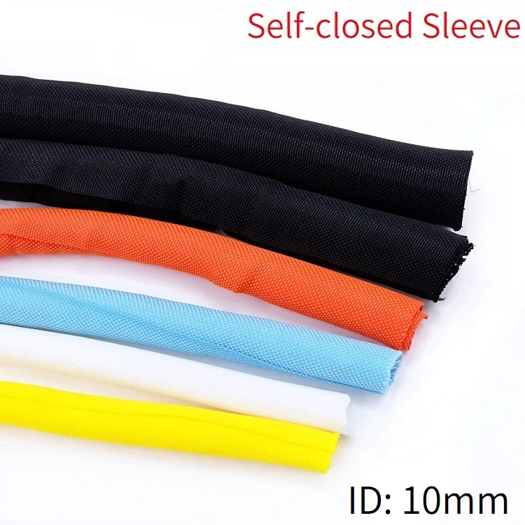 

10mm Expandable Braided Cable Sleeve PET Self Closed Sleeving Cable Management Insulated Pipe Split Multicolor Wire Wrap Protect