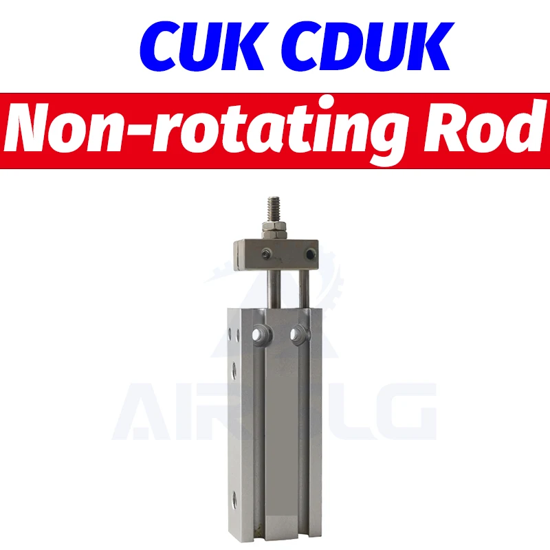 CDUK Free Mount Cylinder Non-rotating Rod Double Acting Built-in magnet bore 6 10 16 20 25 32mm Stroke 5-50mm CDUK6 CDUK10 16 20