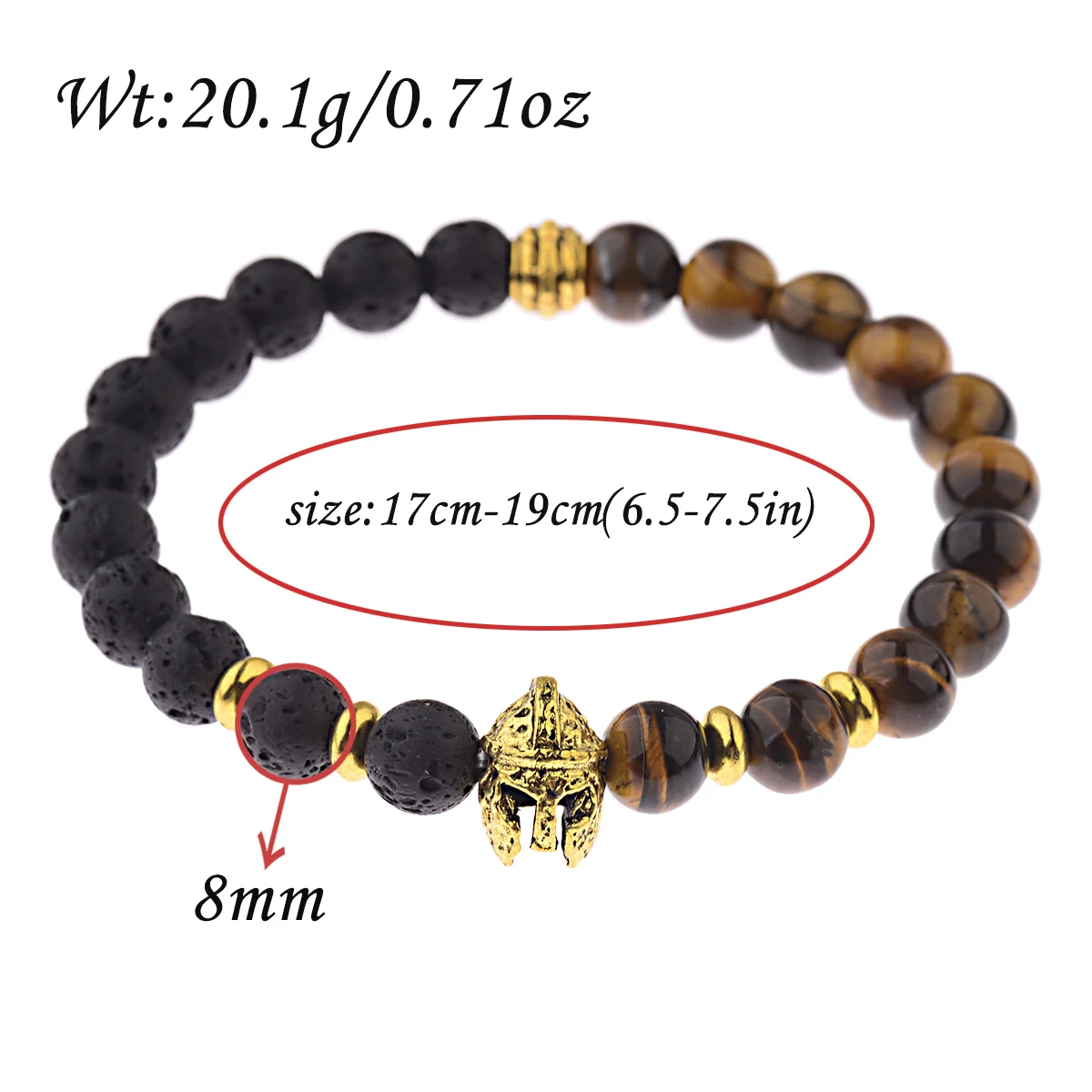 Bracelet Homme 8mm New Natural Bracelets Men Black Ethinc Meditation Tiger's Eye Bracelet Helmet Women Prayer Jewelry Yoga