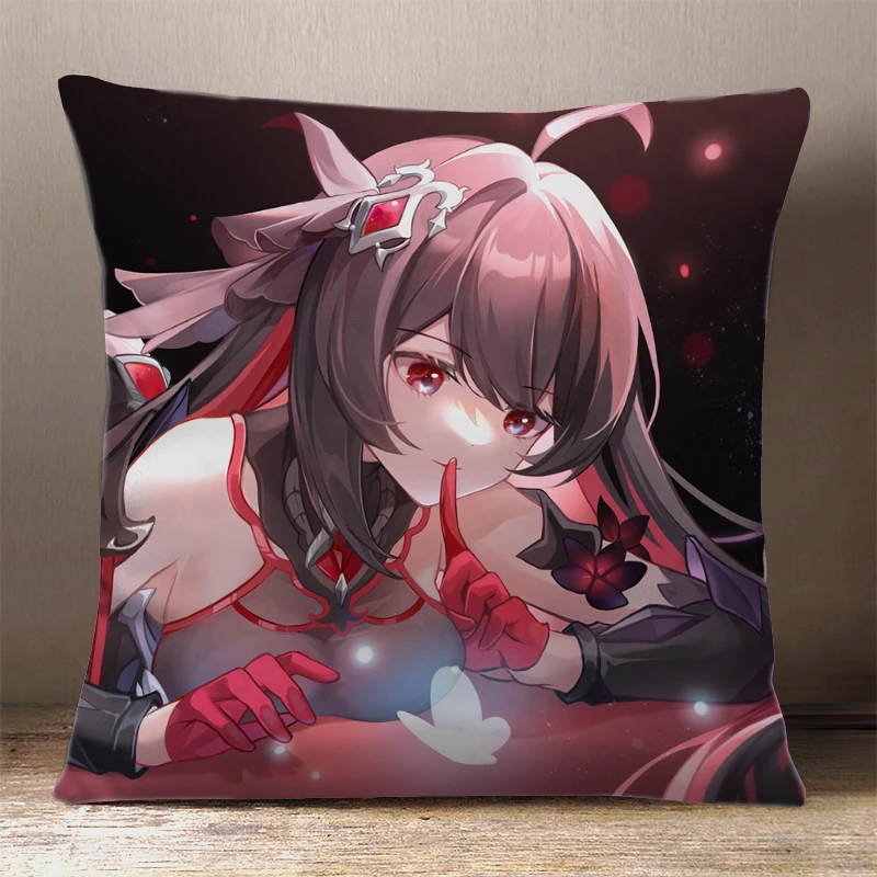 Game Honkai Impact 3 Seele Vollerei Cartoon Printing Square Throw Pillow Siesta Dakimakura Dakimakura Sofa Back Cushion Gifts