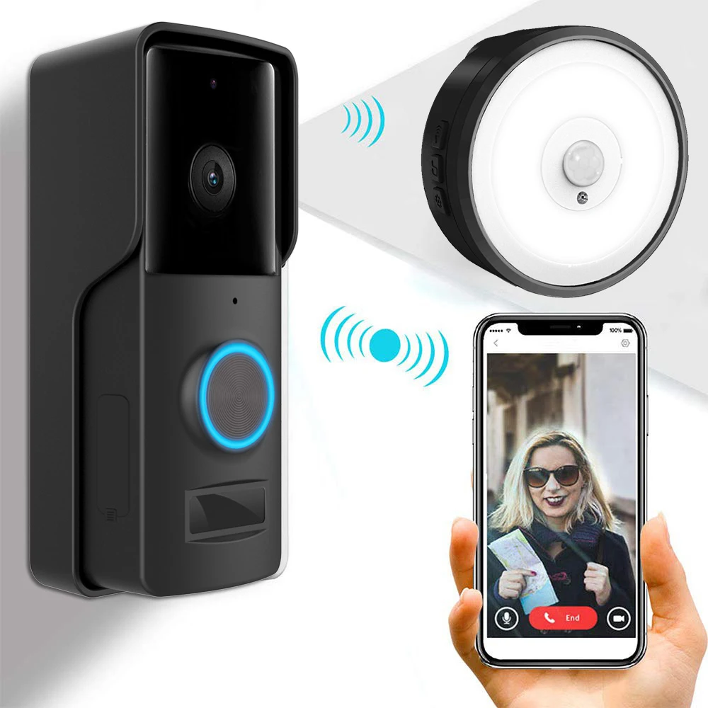 Tuya Smart Video Doorbell Wifi HD 1080P Camera Wireless Doorbell Call Intercom Video-Eye for Door Bell Ring Phone Home Security