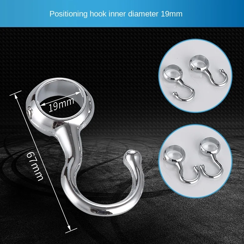 Stainless Steel 16 19 25mm Air Rod Fixed Positioning Hook Casing Hook Kitchen Round Pipe Hook Coat Hook