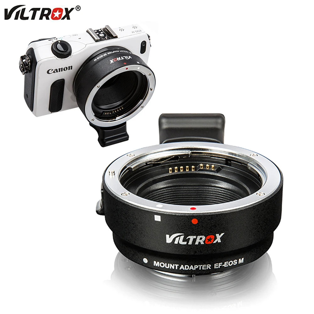 

Viltrox EF-EOS M Auto Focus Electronic Lens Adapter for Canon EF EF-S Lens to EOS M Mirrorless Camera M2 M3 M5 M6 M10 M50 M100