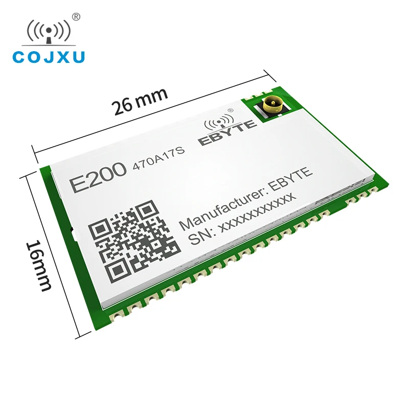 UART Wireless Module 300m Range 17dBm 470-512MHz 470Mhz Wireless Audio RF Module cojxu E200-470A17S SMD IPEX/Stamp Hole Antenna