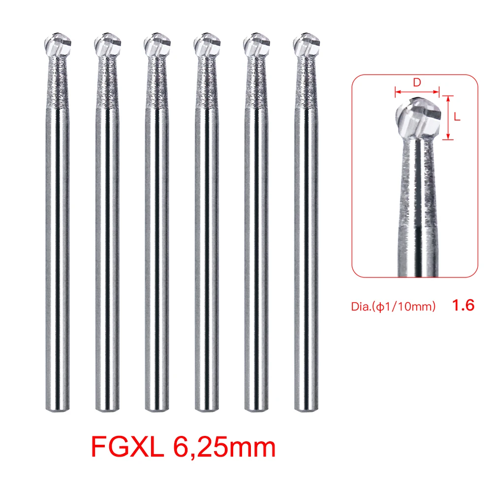AZDENT Dental Chirurgische Hartmetallbohrer 25 mm Bohrer FGXL 4/6/8/557 Polierbohrer für Hochgeschwindigkeitshandstück Zahnmedizinwerkzeug – Detail 2