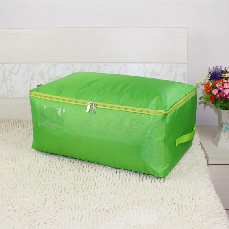 S/M/L/Xl/Xxl Quilt Organizer Candy Color Wardrobe Clothes Finishing Case Wardrobe Dustproof Bedding Oxford Cloth Storage Bags