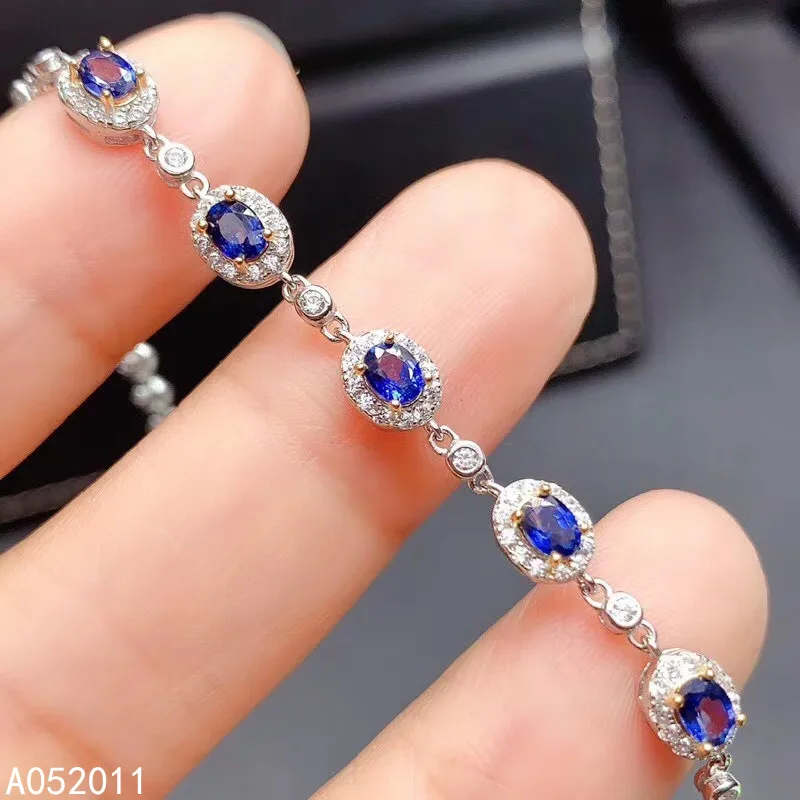 

KJJEAXCMY fine jewelry natural sapphire 925 sterling silver trendy new women hand bracelet Gift Birthday Party Wedding Engageme