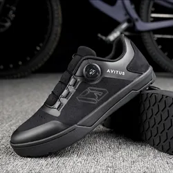 AVITUS Men's Mountain Cycling Shoes For Flat Pedals Zapatillas MTB Mountain Bike Shoes for FR AM DH BMX Skate  Rubber Sole shoes