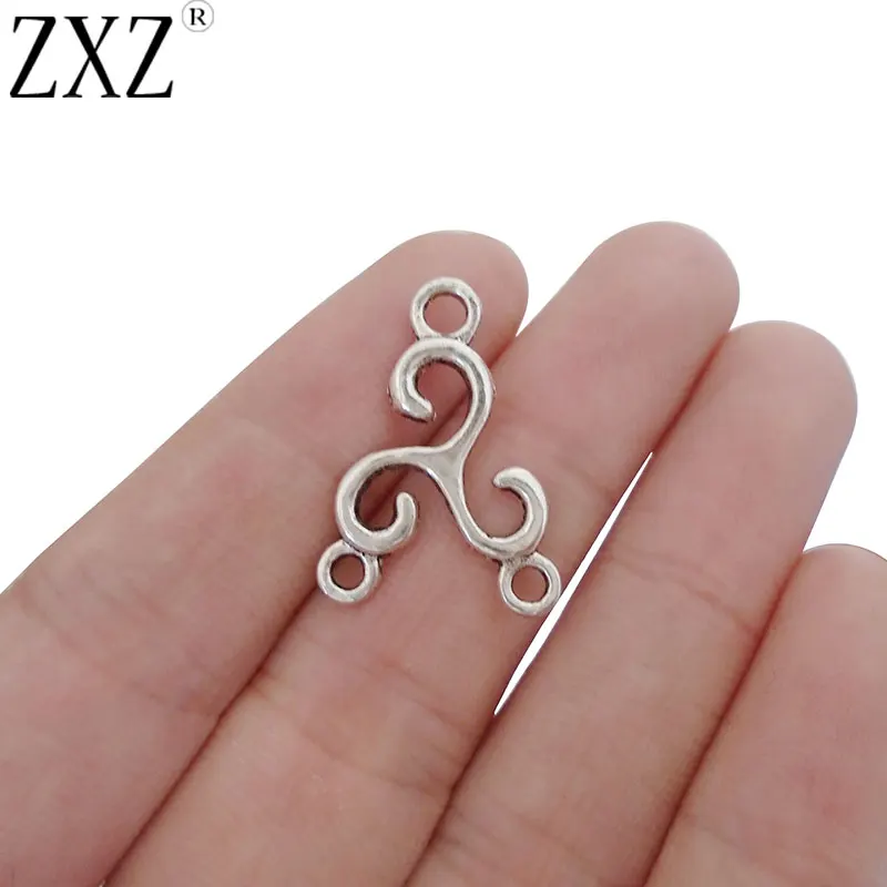 ZXZ 30pcs Celtics Knot Triskele Triskelion Triple Connectors Charms Pendants for Necklace Earring Making