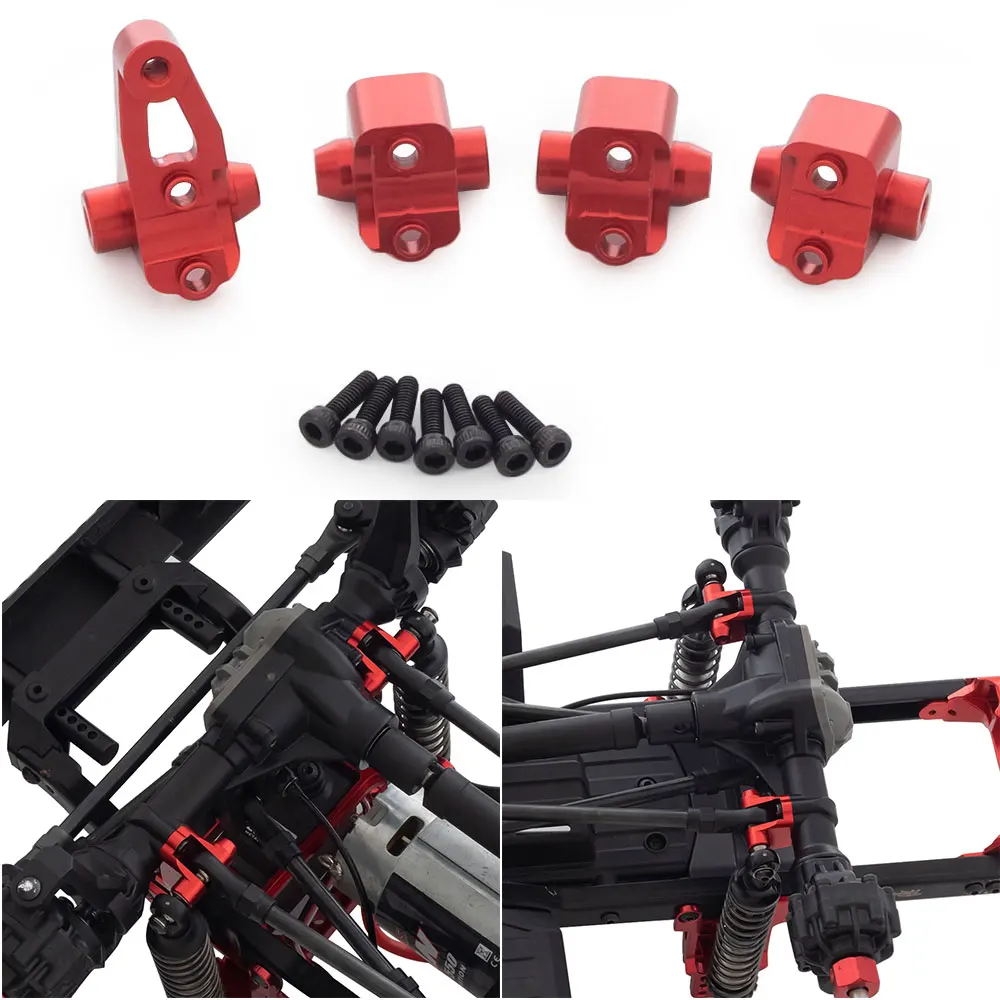 TRX-4 Aluminum Alloy Bumper Mount Servo Stand Motor Heat Sink Base Gearbox Mount Base for 1/10 RC Crawler TRX4 Defender