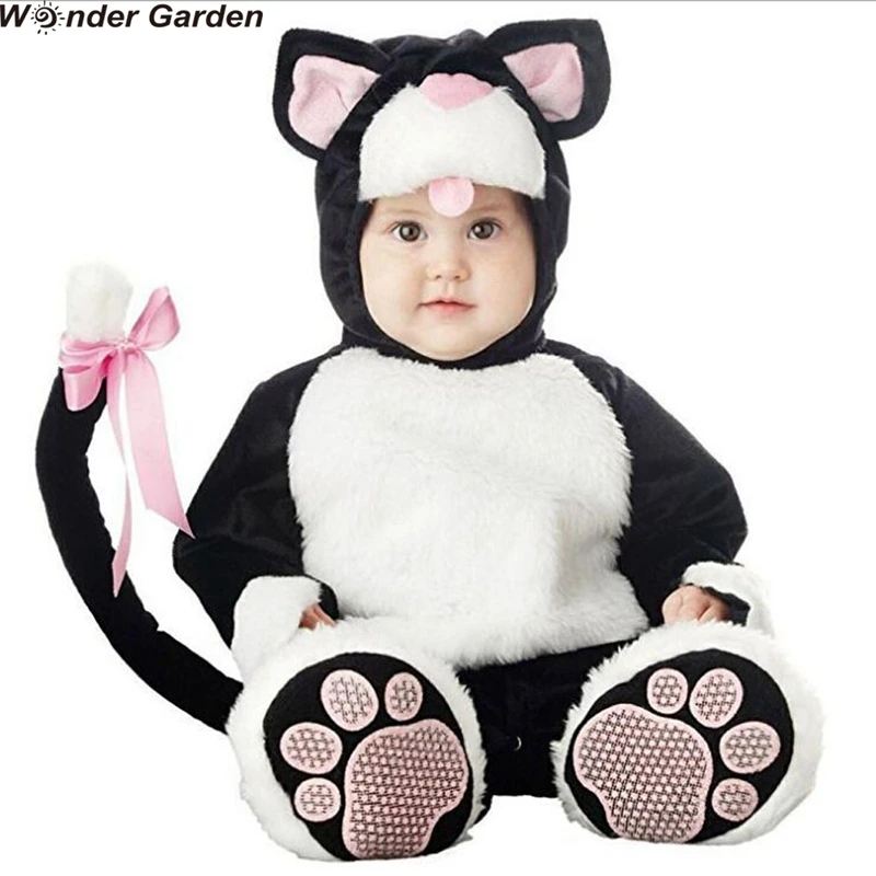 

Wonder Garden Infant Toddlers Kitty Cat Costume Halloween Party Cosplay Costumes Christmas Purim Holiday Jumpsuit