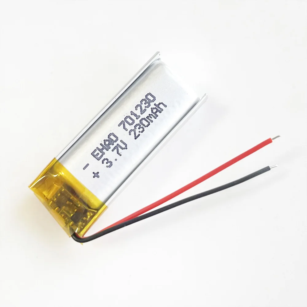 5 szt. 3.7V 230mAh litowo-polimerowa LiPo akumulator 701230 do Mp3 długopis z funkcją nagrywania słuchawki z Bluetooth zestaw słuchawkowy